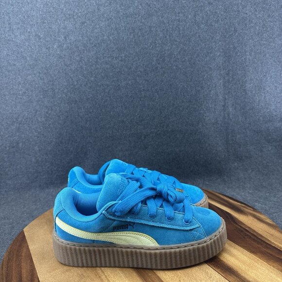 PUMA x Fenty Creeper Phatty Jr Speed Blue / Lime Pow / Gum Kids Sz 5.5 - Picture 2 of 9